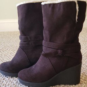 Apt. 9 Brown Suede Fur lined Boot